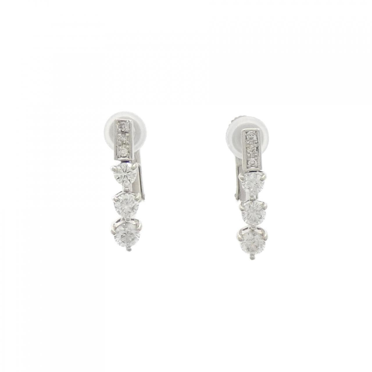 K18WG/K14WG Diamond Earrings 0.62CT