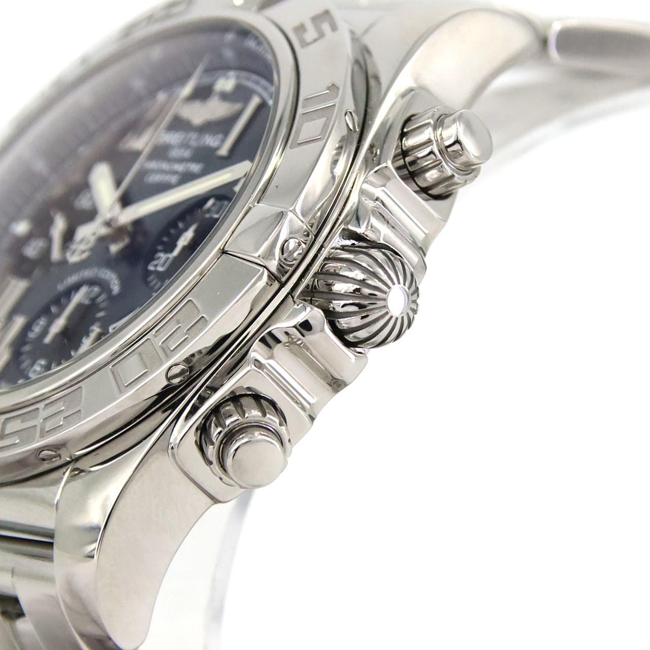 ブライトリング クロノマット44ブラックローマンマザーオブパール JAPAN LTD AB0111/S011B64PA SS 自動巻