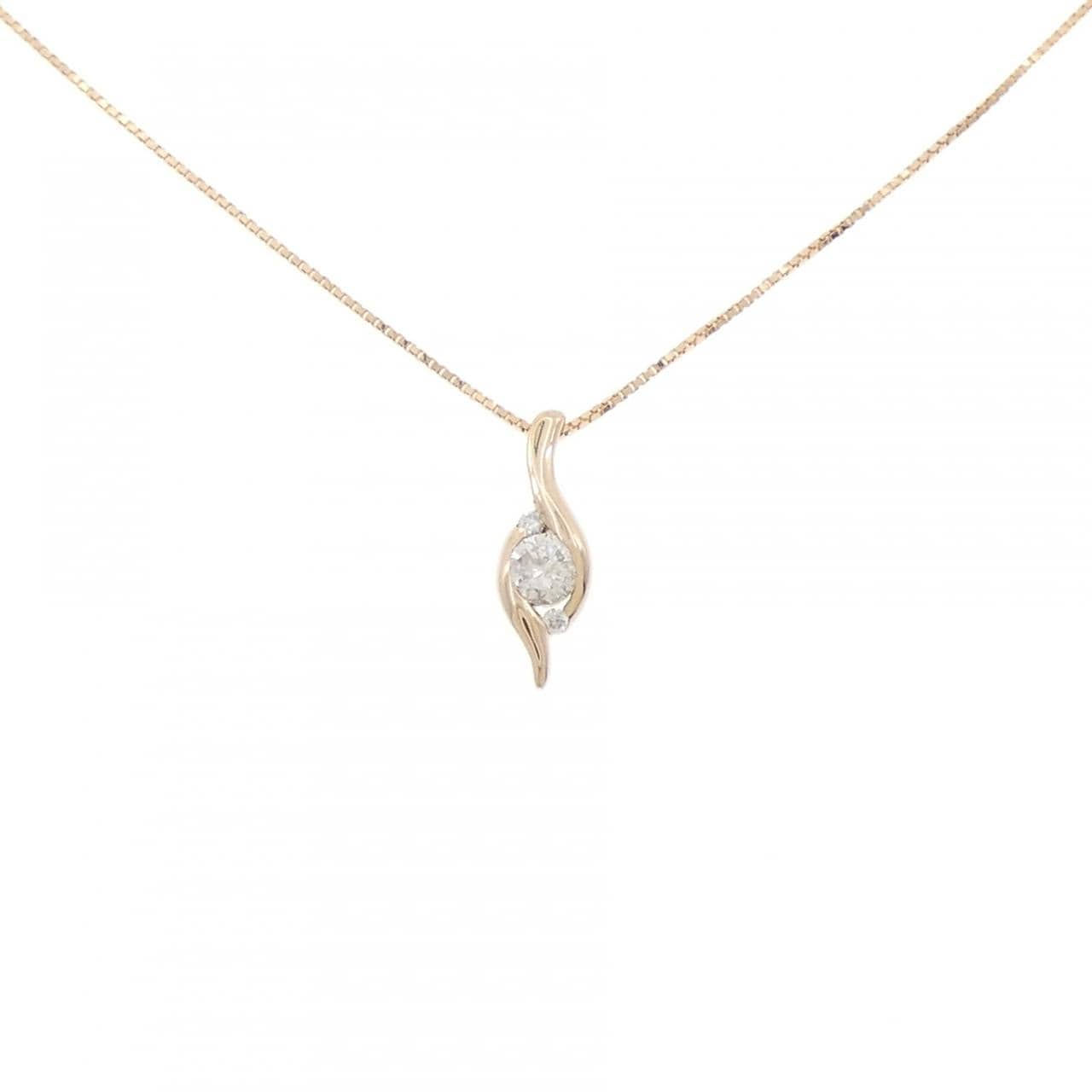 K18PG ダイヤモンド ネックレス 0.16CT