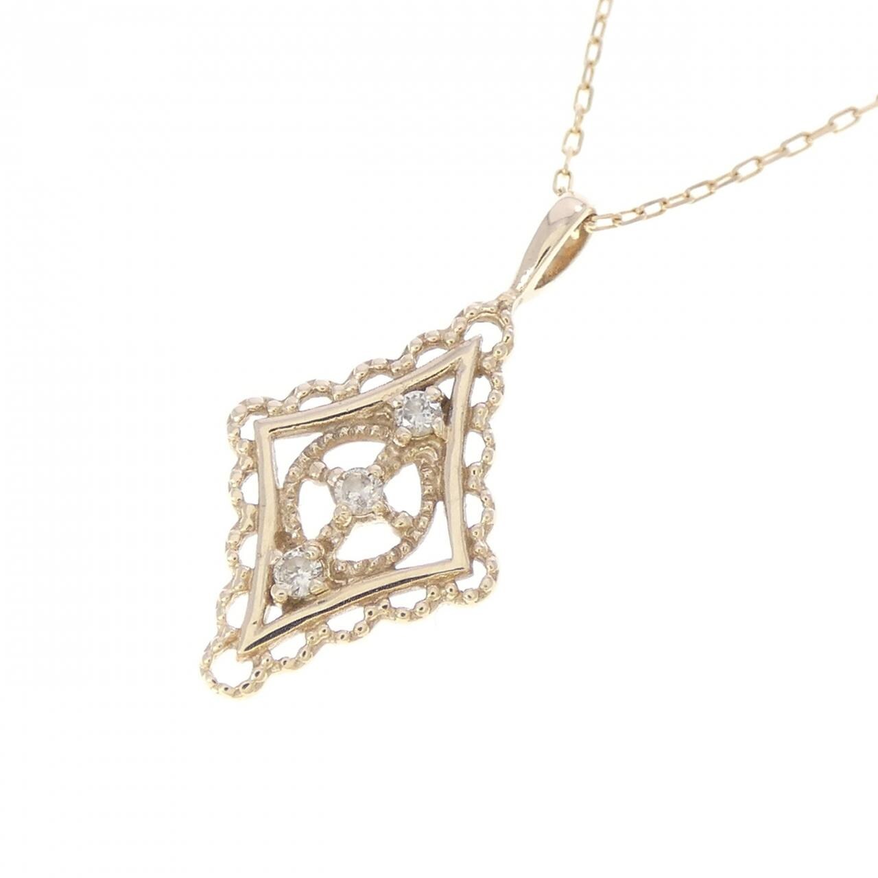 K10YG ダイヤモンド ネックレス 0.03CT