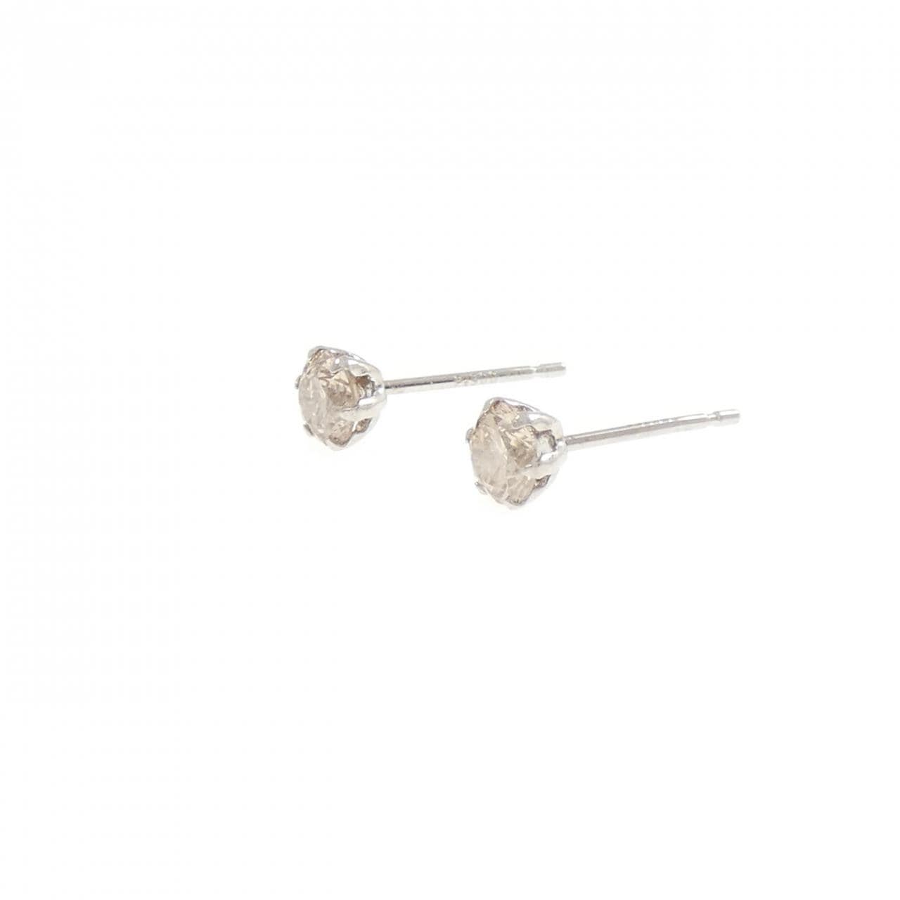 PT900 ソリティア ダイヤモンド ピアス 0.50CT