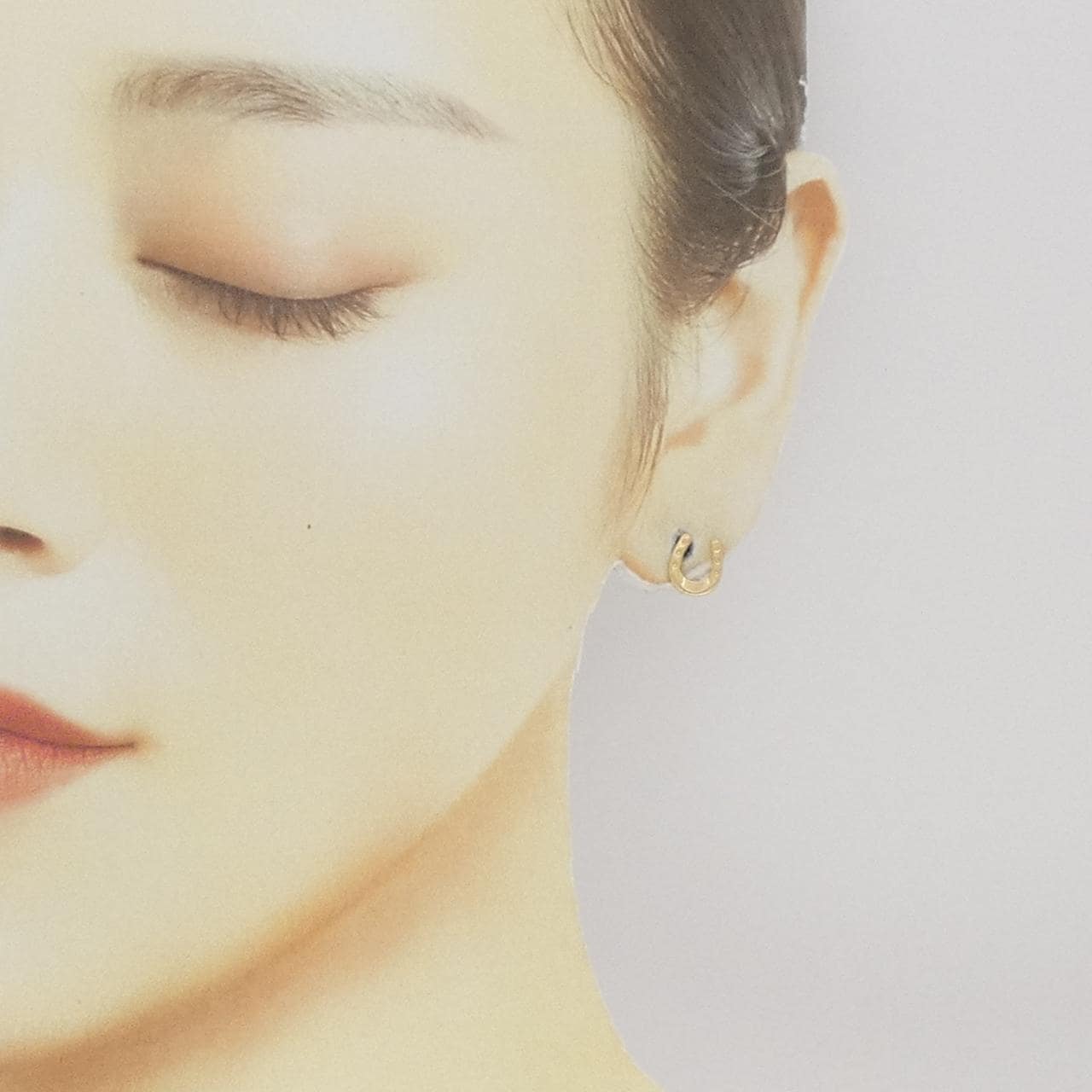 K18YG ホースシュー ピアス
