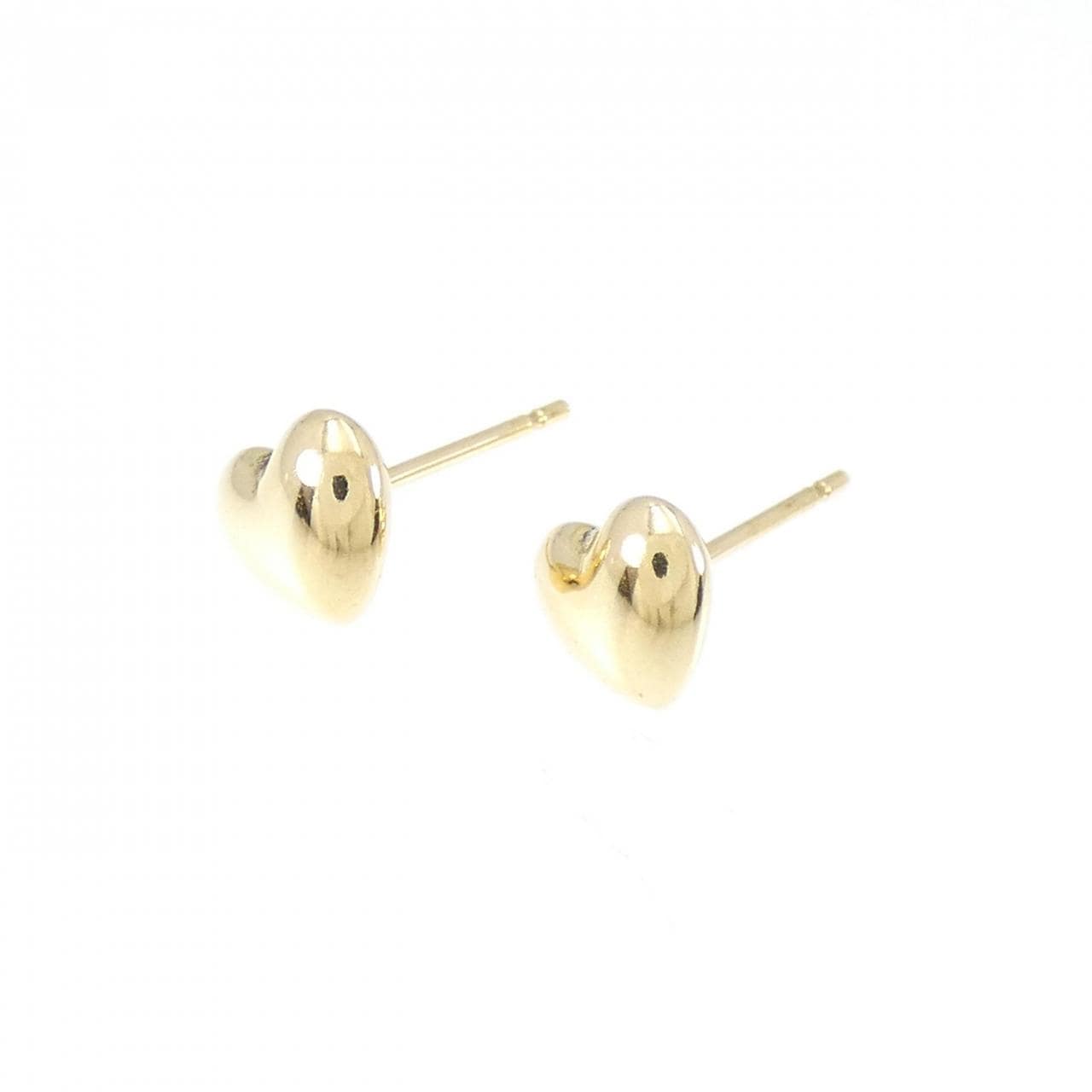 K18YG heart earrings