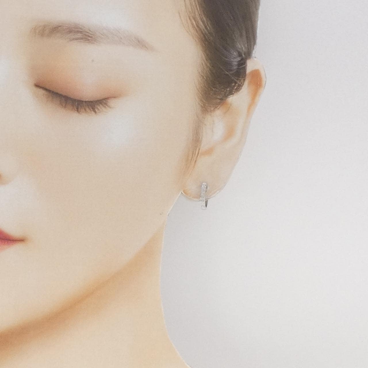 10KWG ダイヤモンド ピアス 片耳