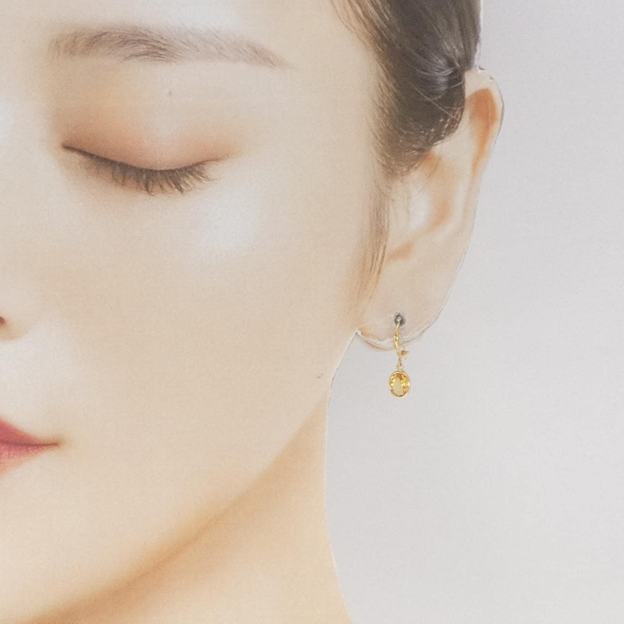 K18YG シトリン ピアス