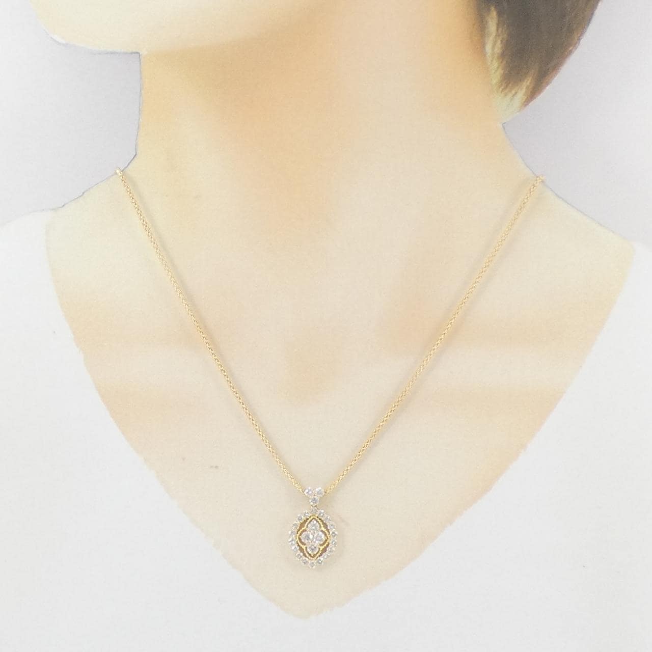 K18YG ダイヤモンド ネックレス 1.35CT