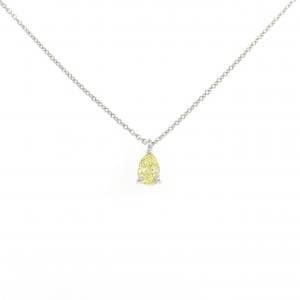 【リメイク】PT900/PT850 ダイヤモンド ネックレス 0.328CT FIY SI1 ファンシーカット