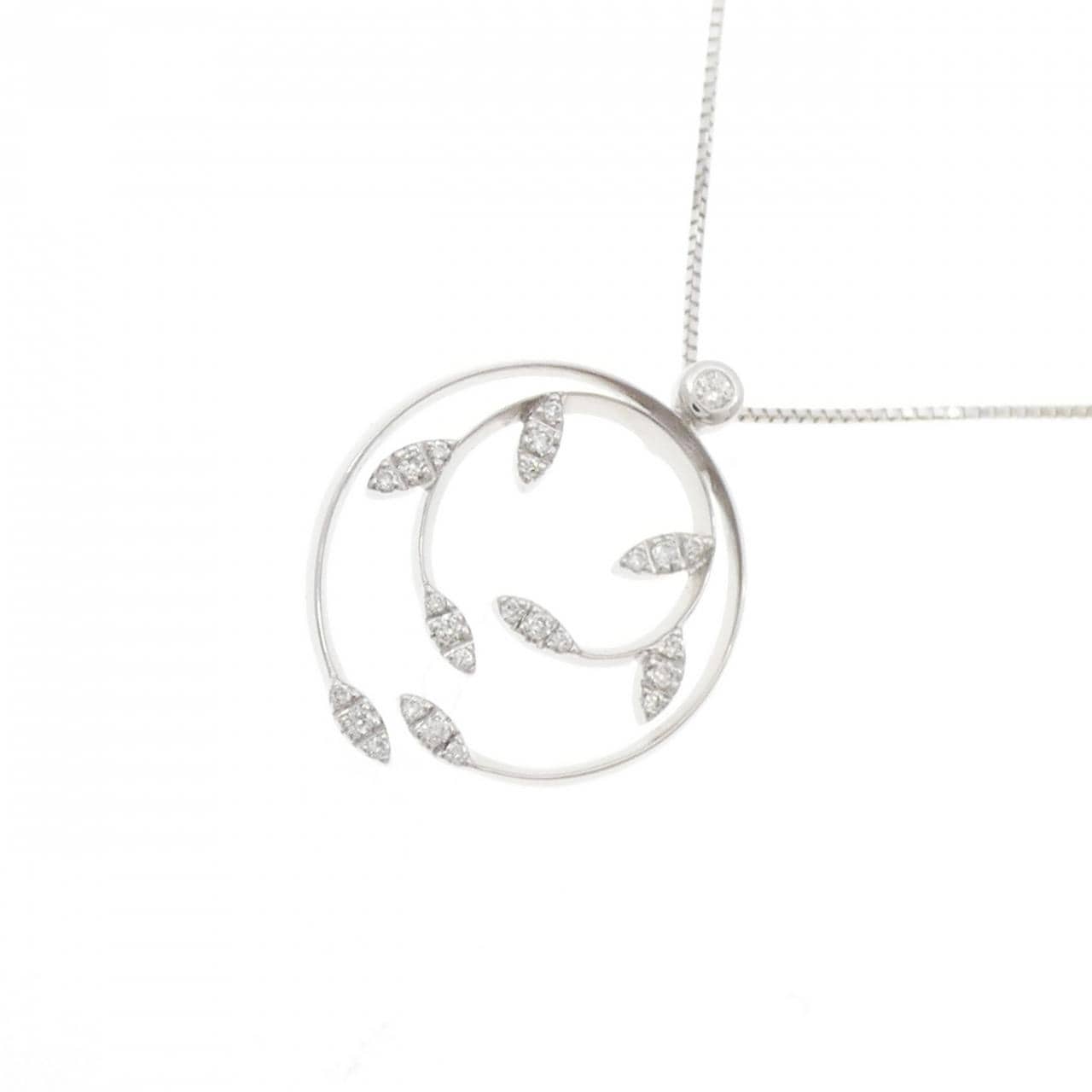18KWG/K18WG ダイヤモンド ネックレス 0.15CT