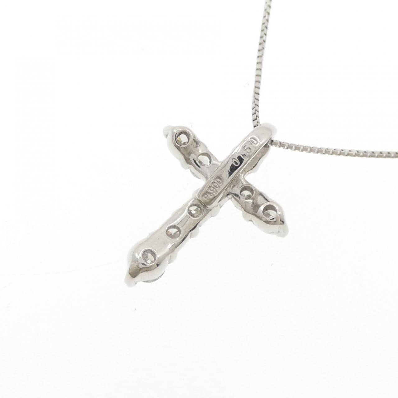PT900/PT850 クロス ダイヤモンド ネックレス 0.50CT