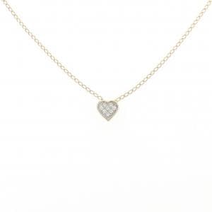 K10YG/K10WG ハート ダイヤモンド ネックレス