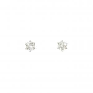 PT900 ソリティア ダイヤモンド ピアス 0.688CT
