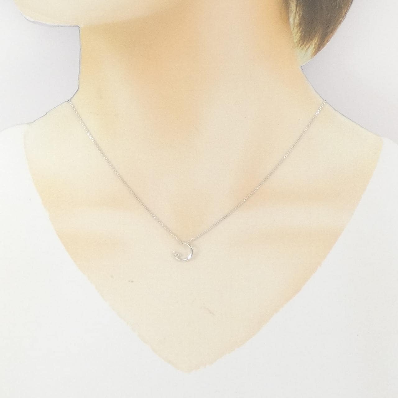 K10WG ダイヤモンド ネックレス 0.01CT