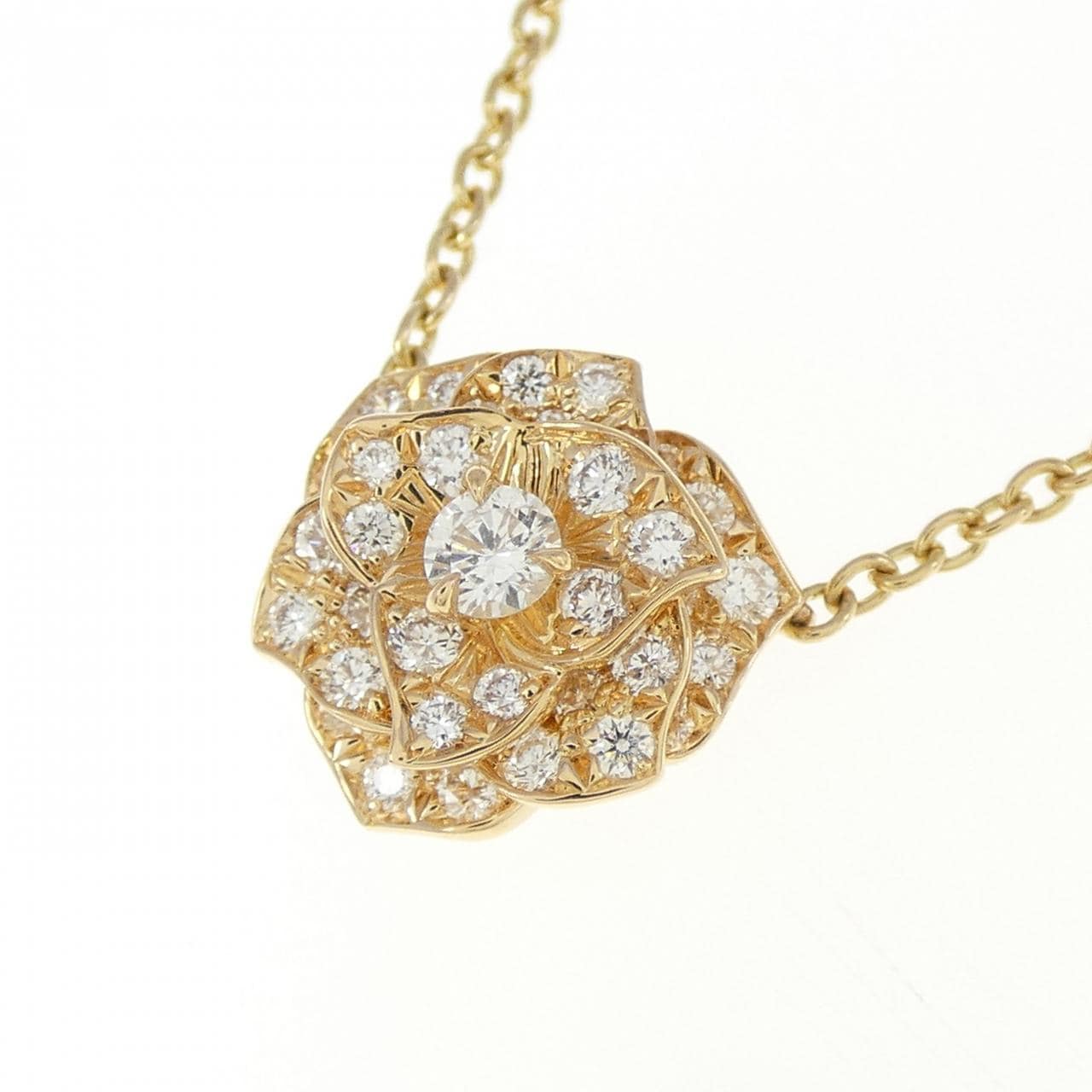 ピアジェ PIAGET ローズ ネックレス K18PG ダイヤモンド