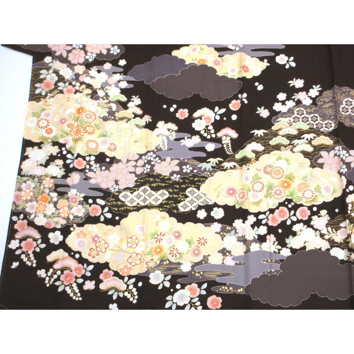 【未使用品】訪問着　友禅金彩加工【吉澤織物】