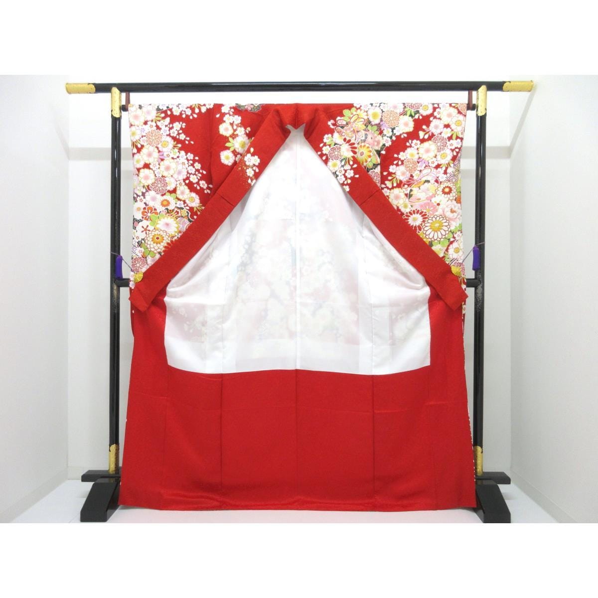 振袖　金通し絞り入　友禅金彩加工