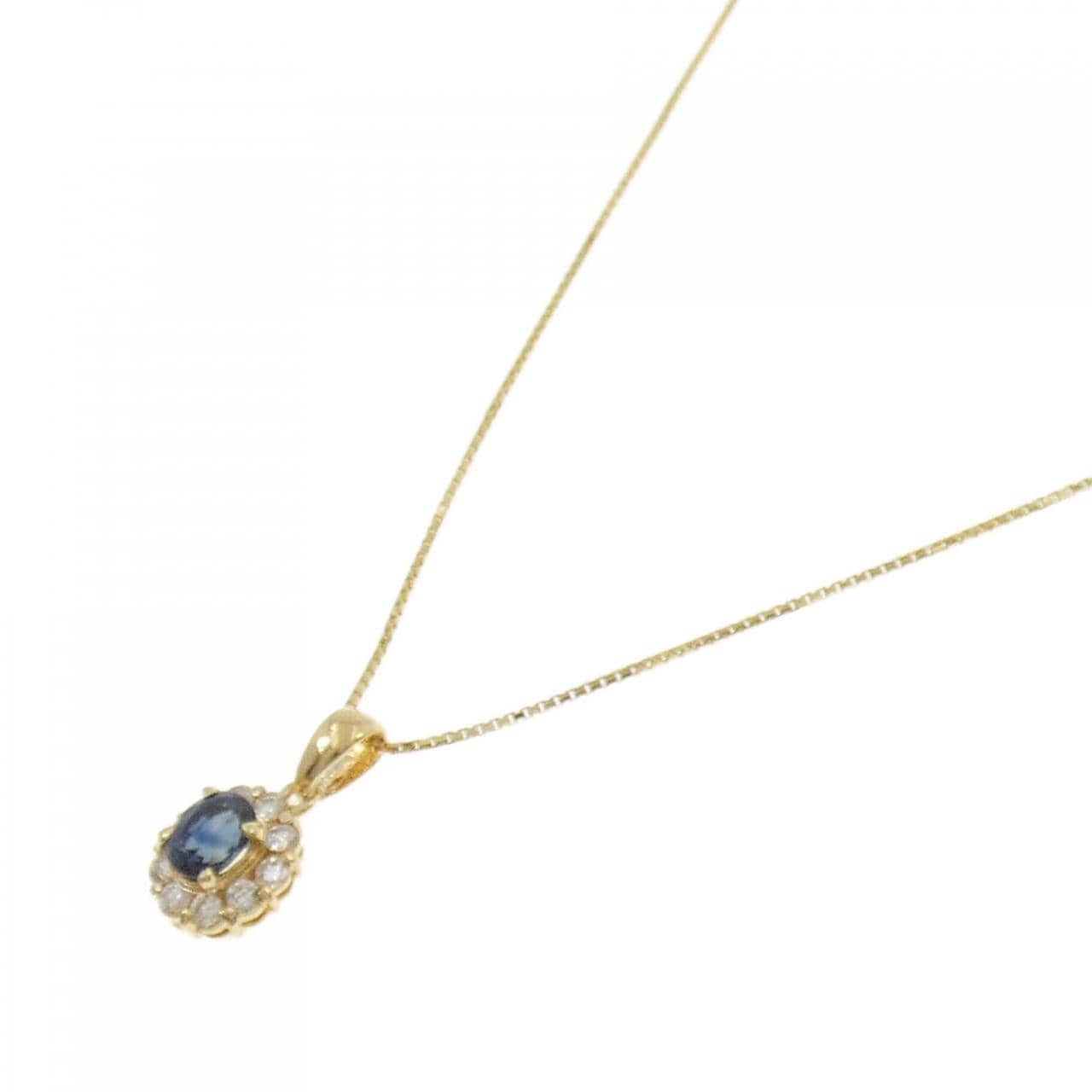 K18YG サファイヤ ネックレス 0.43CT