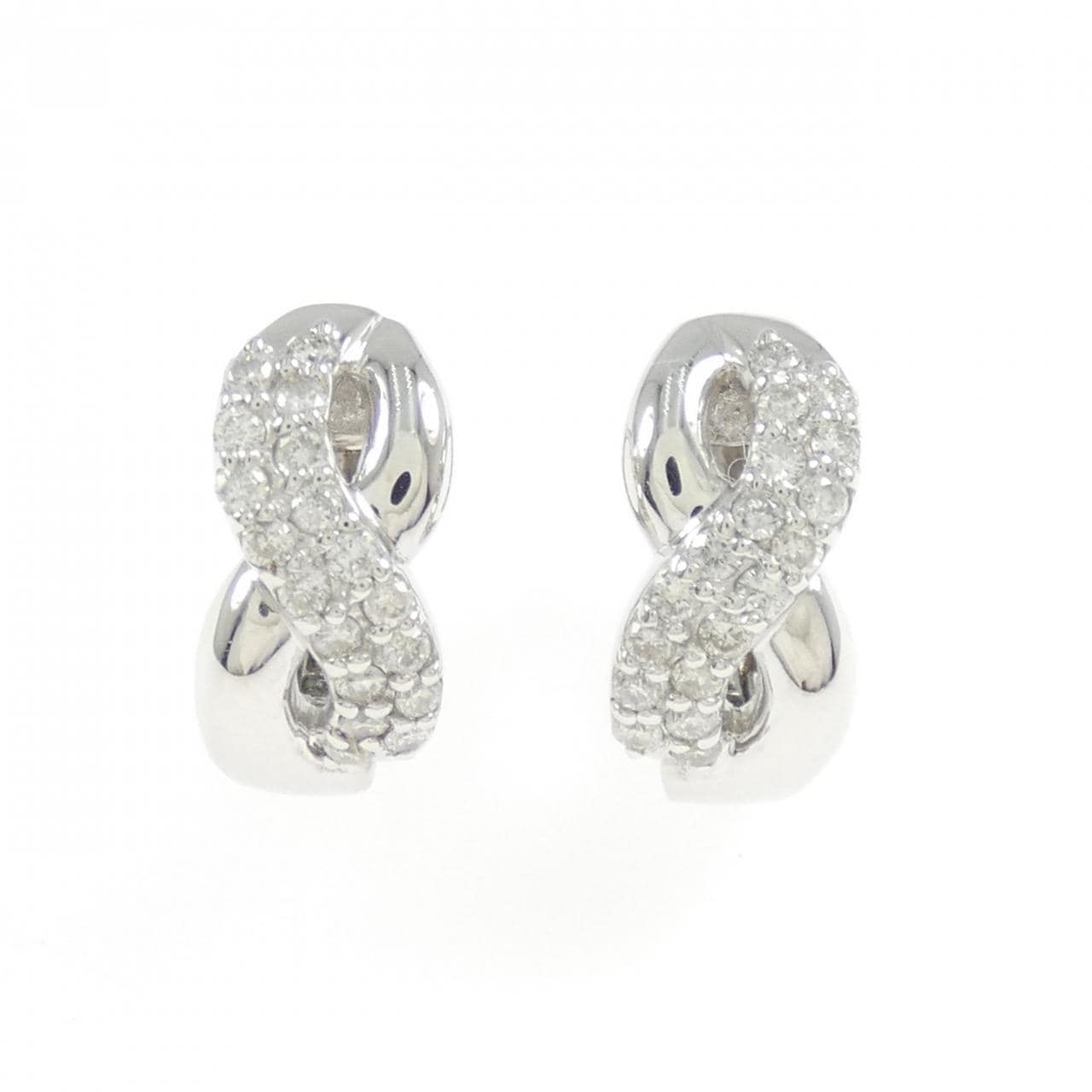 K18WG ダイヤモンド ピアス 0.30CT