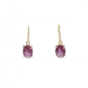 K18YG ガーネット ピアス 1.51CT