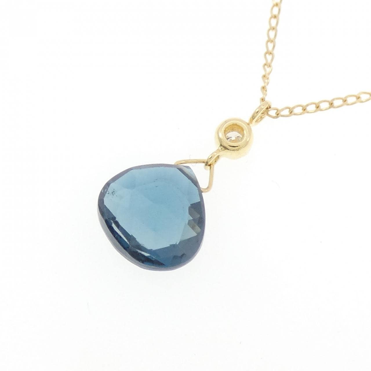 K18YG ブルートパーズ ネックレス