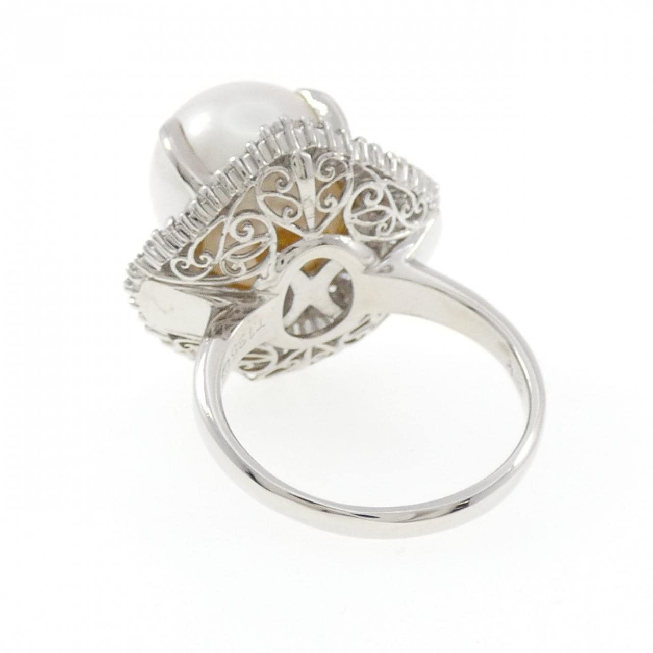 PT900 白蝶パール リング 13.8mm