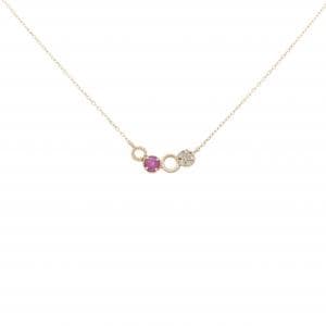 K18PG ルビー ネックレス