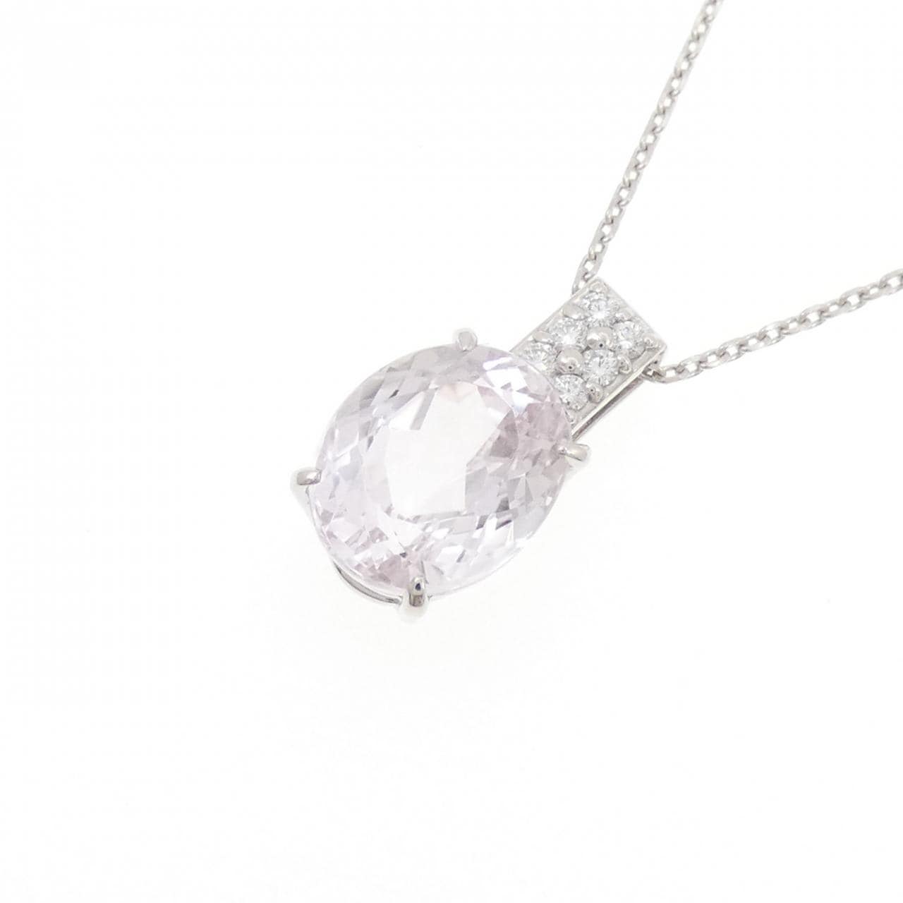 K18WG クンツァイト ネックレス 6.24CT