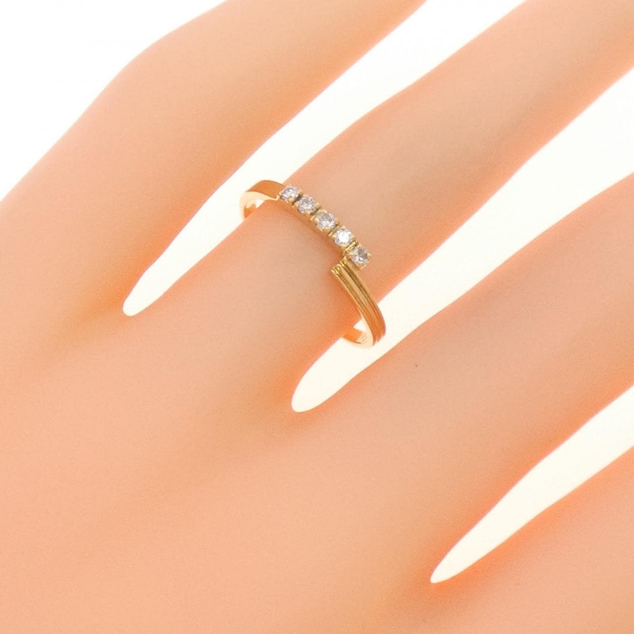 K18YG ダイヤモンド リング 0.10CT