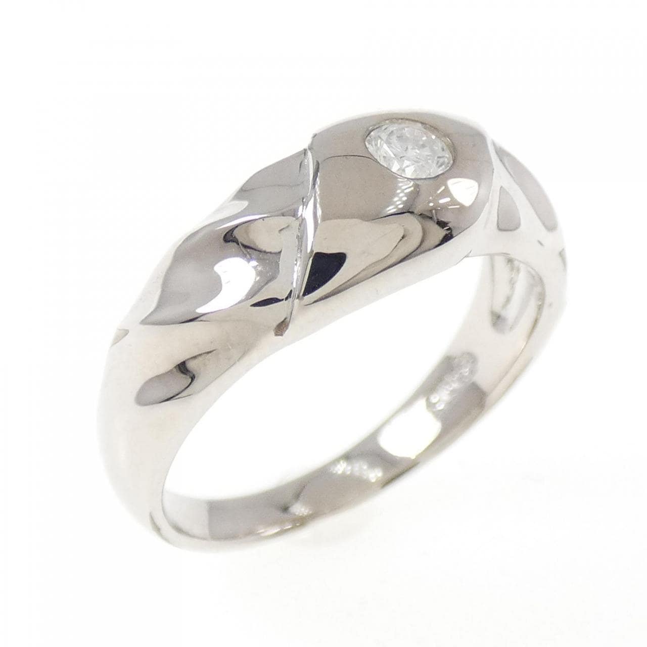 K18WG ダイヤモンド リング 0.12CT