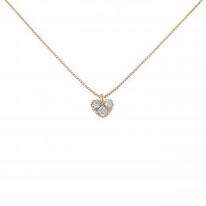 K18PG ハート ダイヤモンド ネックレス 0.13CT