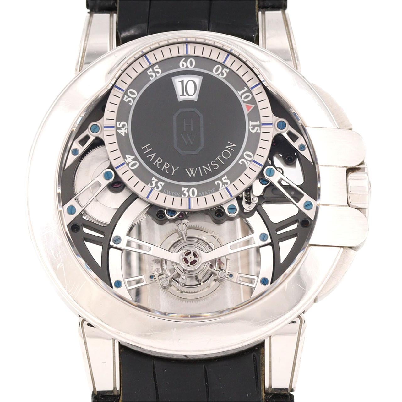 ハリーウィンストン オーシャントゥールビヨンジャンピングアワー WG OCEMTJ45WW001 WG 手巻