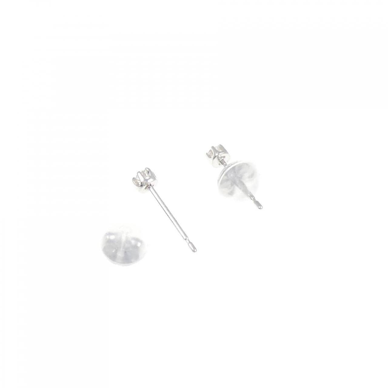 PT900 ソリティア ダイヤモンド ピアス 0.08CT
