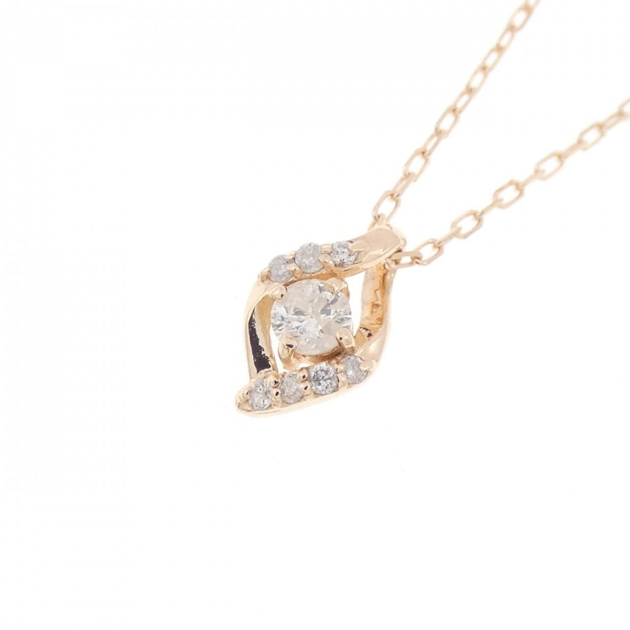 K10PG ダイヤモンド ネックレス 0.10CT