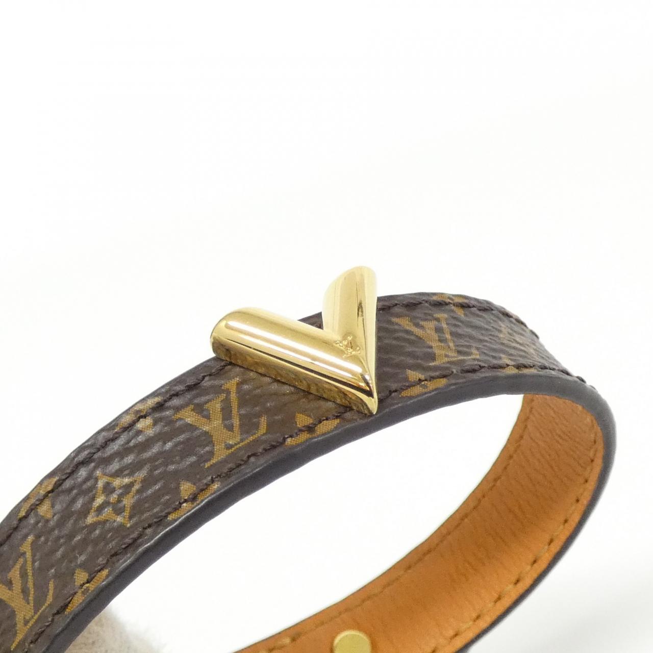 LOUIS VUITTON Monogram Bracelet Essential V 17cm M6042F Bracelet