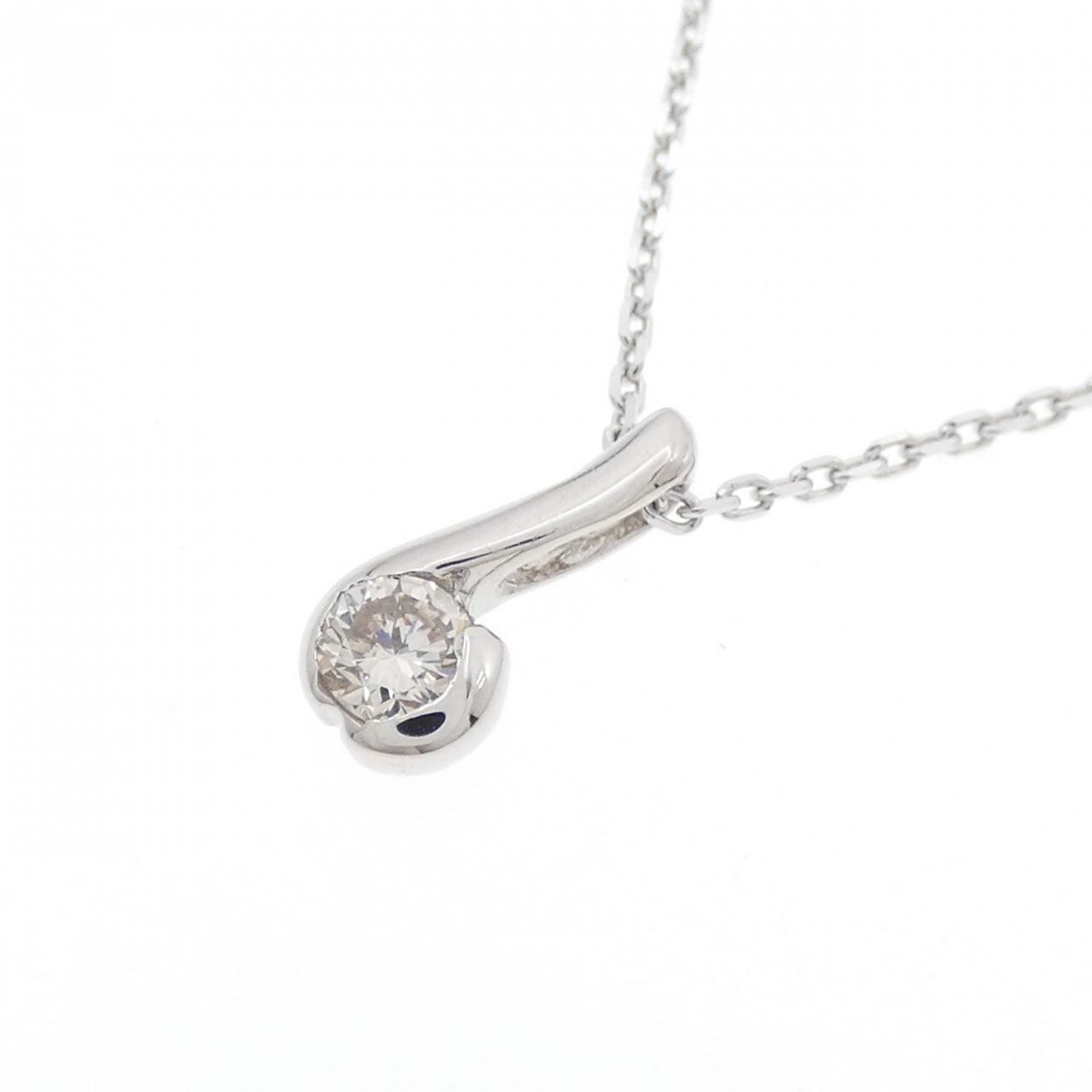 PT900/K18WG ダイヤモンド ネックレス 0.15CT
