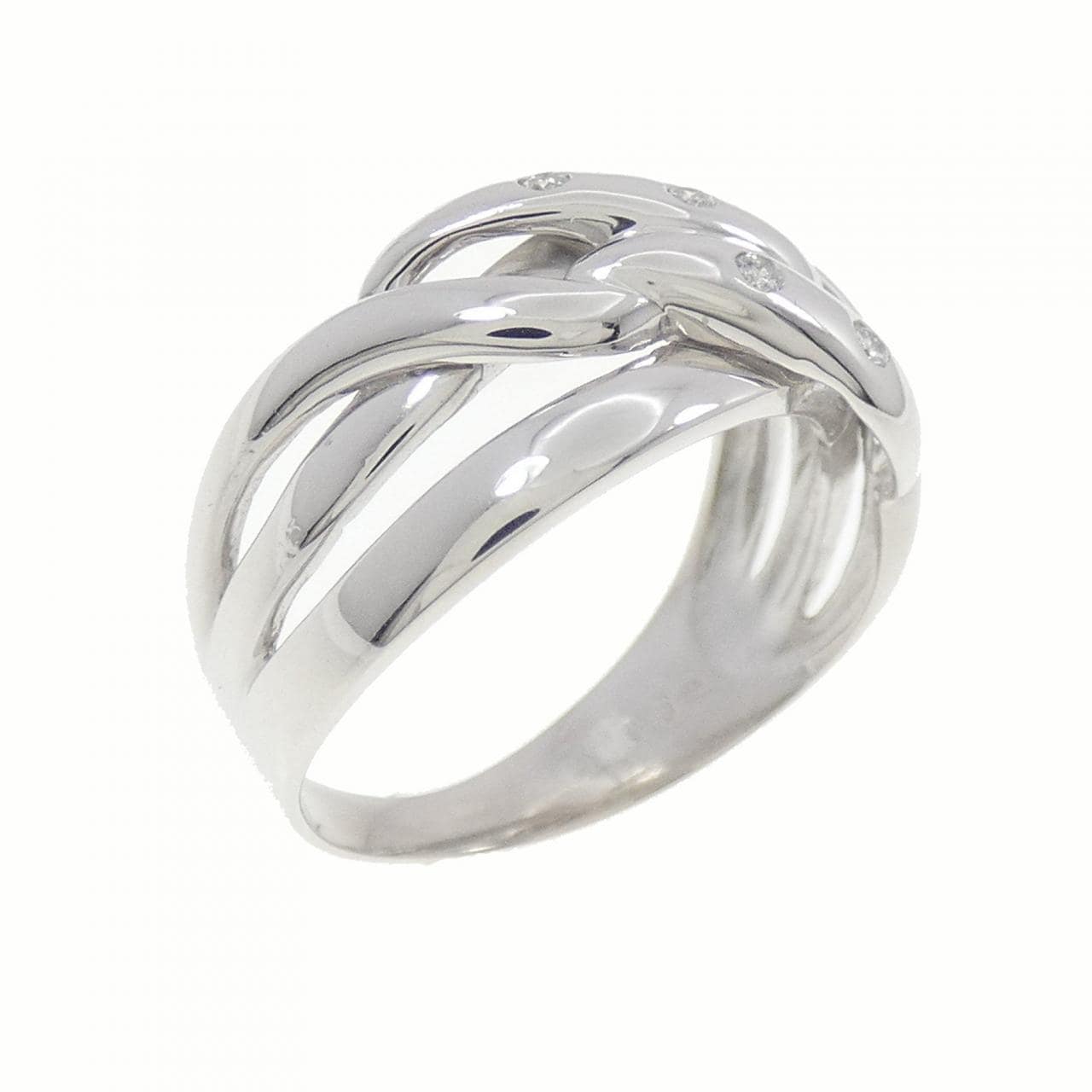 K18WG ダイヤモンド リング 0.04CT