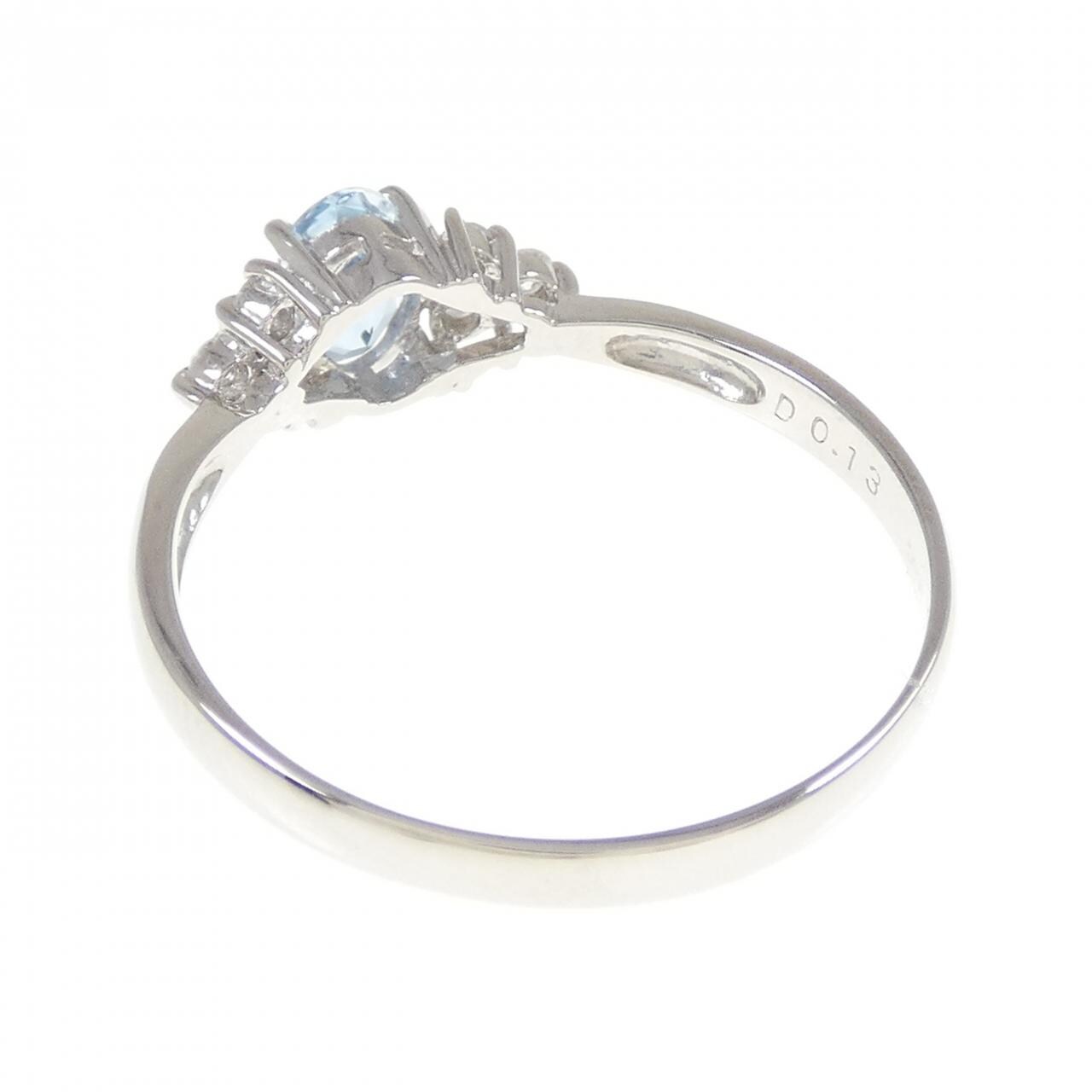 PT900 アクアマリン リング 0.41CT