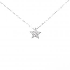 K10WG/PT Star Diamond Necklace 0.11CT