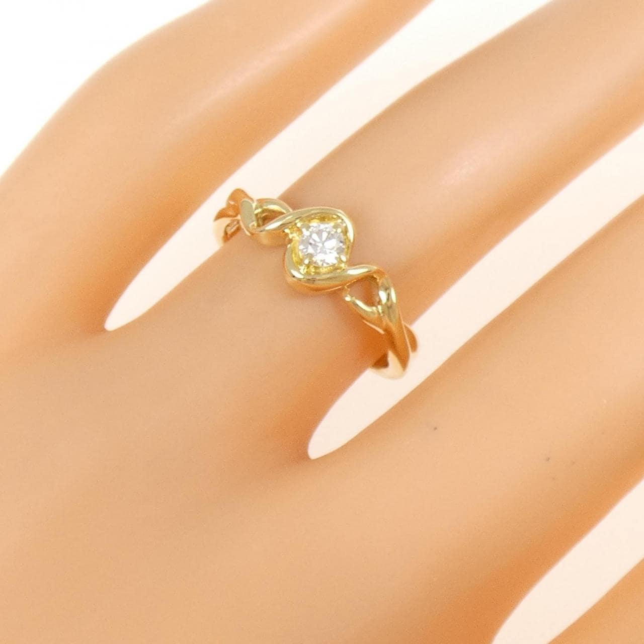 K18YG ダイヤモンド リング 0.120CT