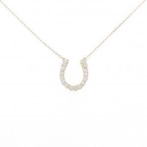 K18YG ホースシュー ダイヤモンド ネックレス 0.30CT