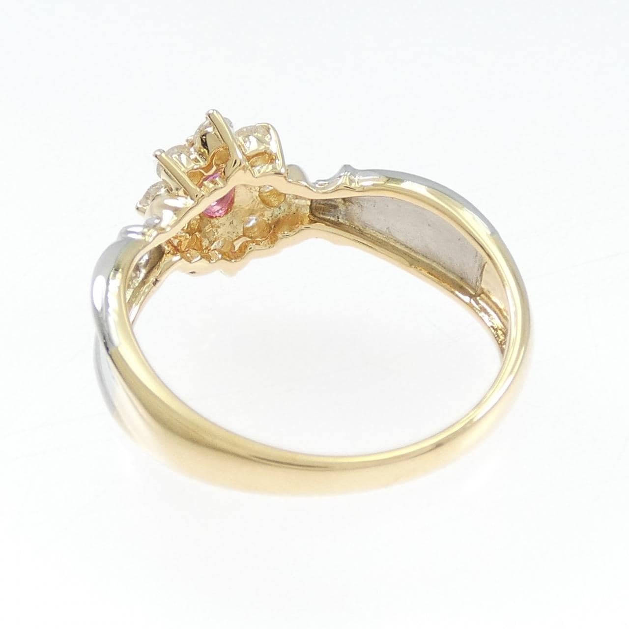 K18YG/PT900 ルビー リング