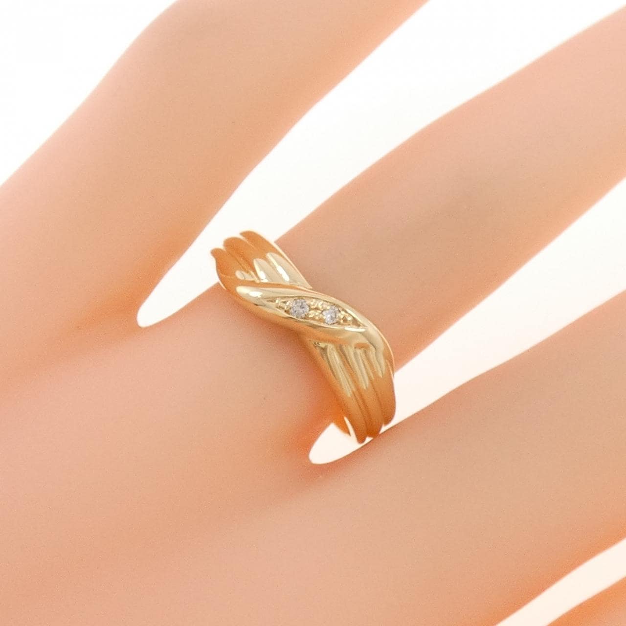 K18YG ダイヤモンド リング 0.01CT