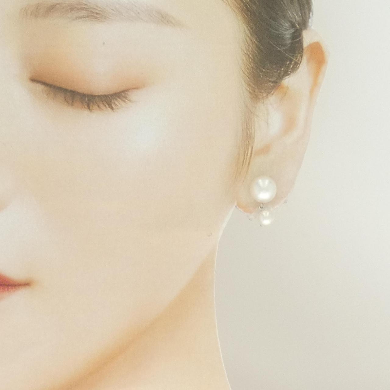 K18WG アコヤパール イヤリング