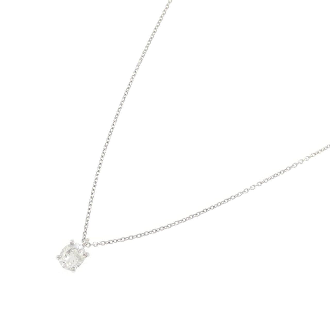 【リメイク】PT900/PT850 ダイヤモンド ネックレス 0.383CT F SI2 オーバルカット