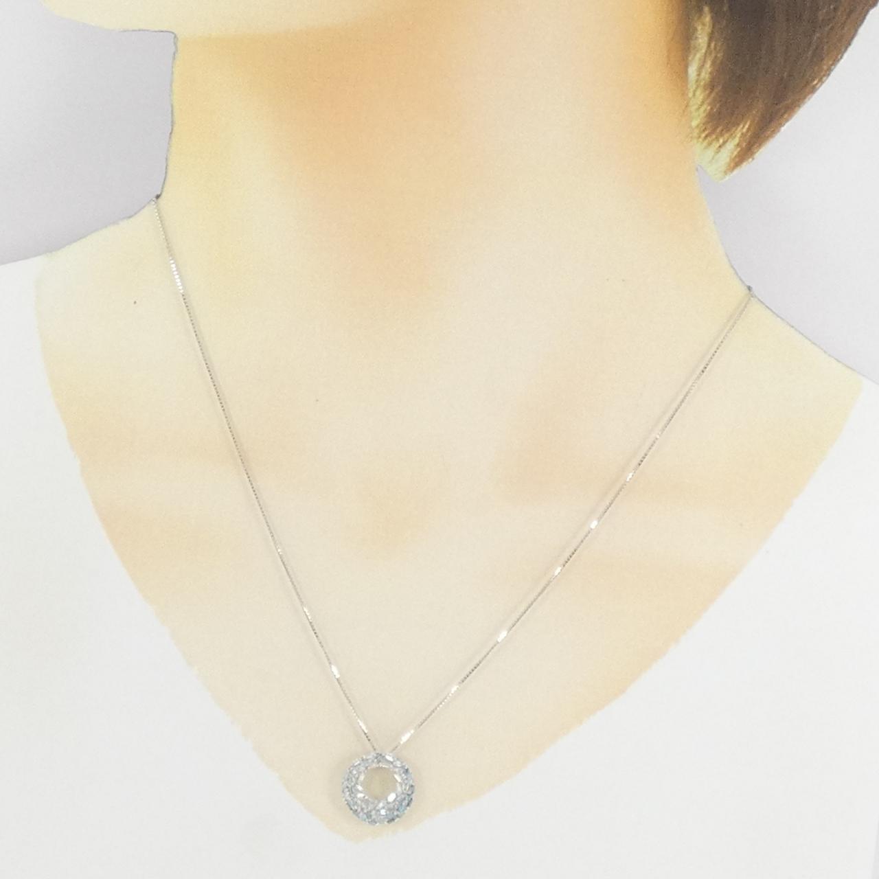 K18WG ダイヤモンド ネックレス 0.40CT