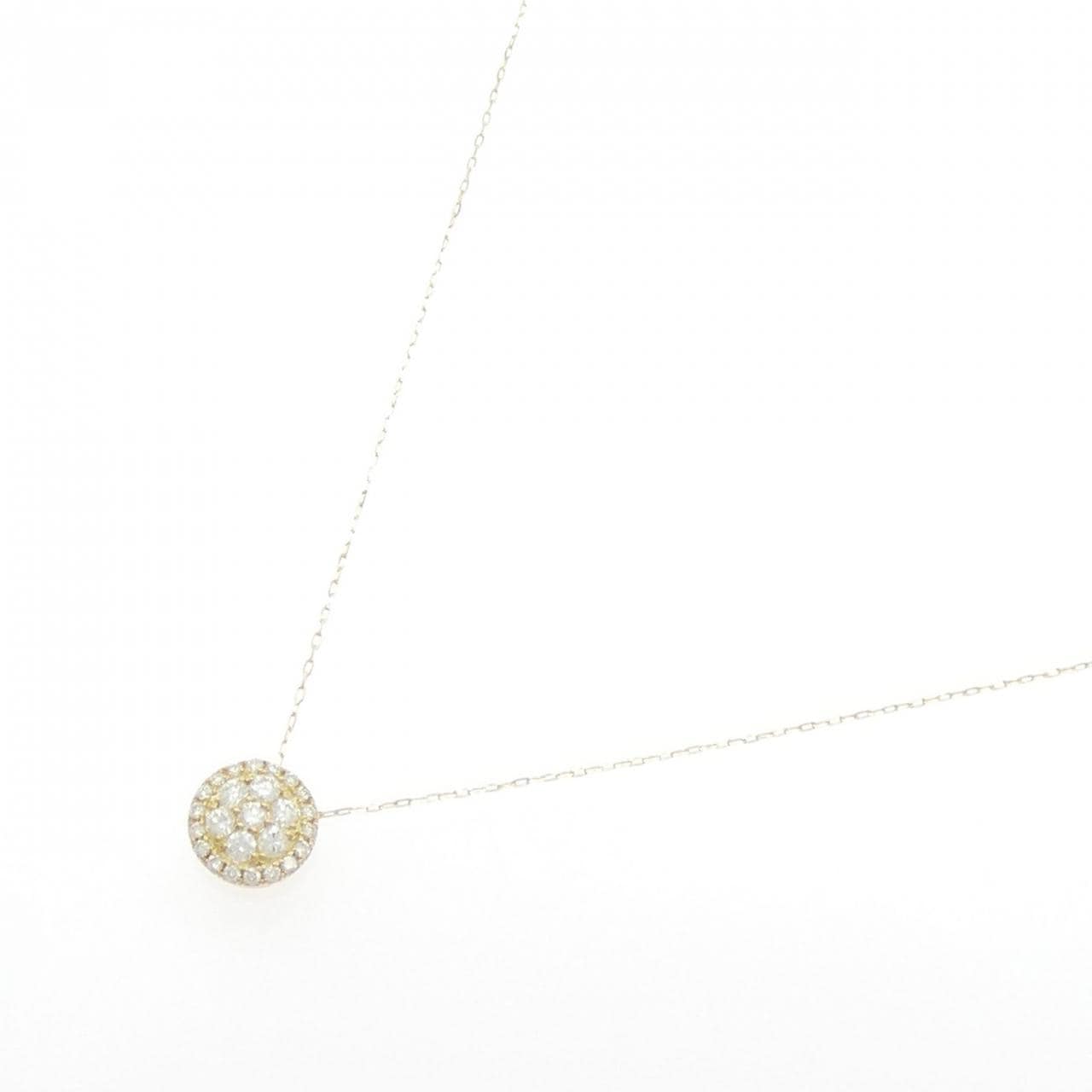 [再加工款] K18YG鑽石項鍊0.30CT