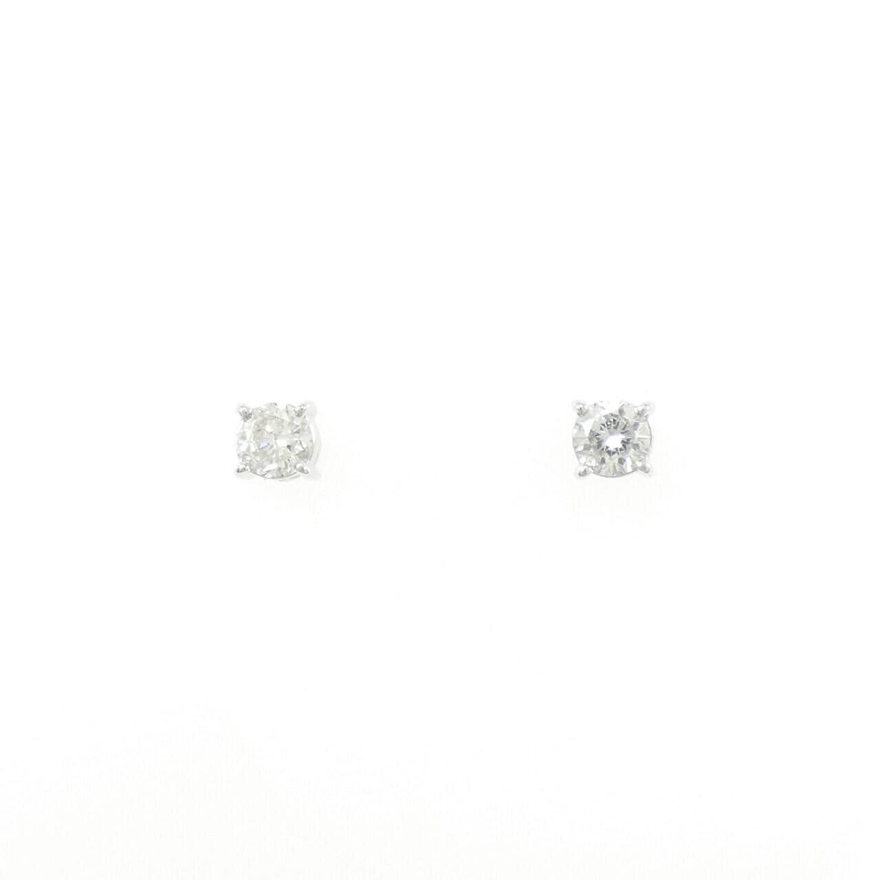 PT900 ソリティア ダイヤモンド ピアス 0.32CT