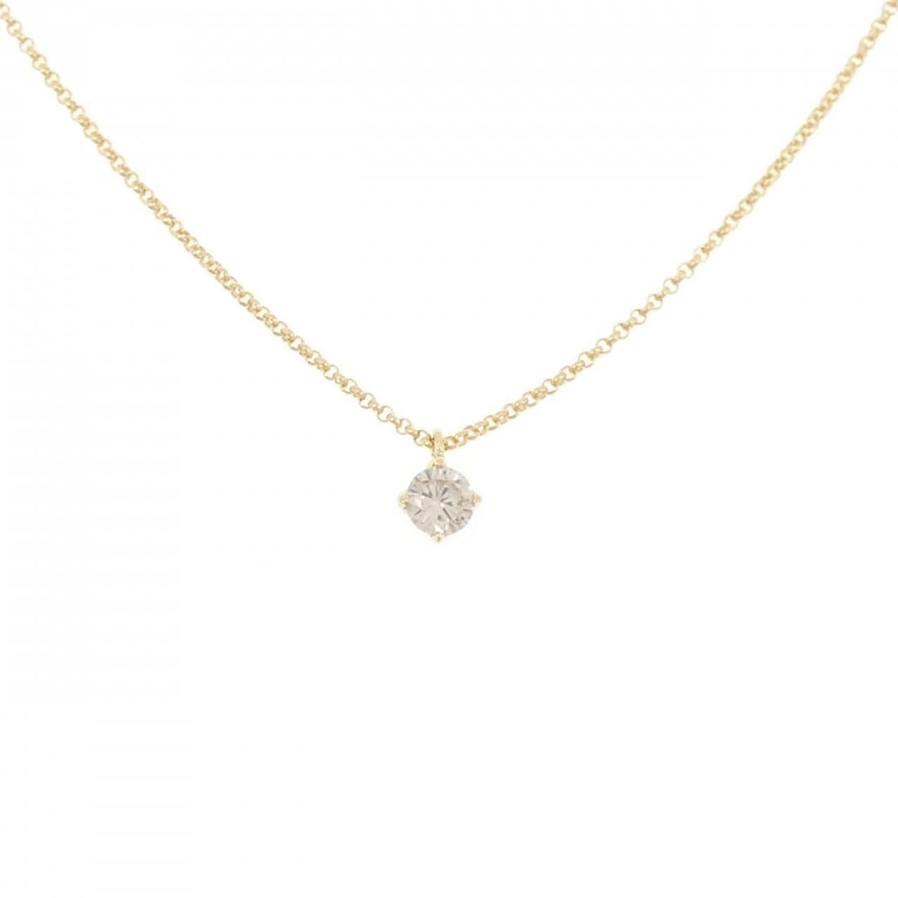 K18YG ソリティア ダイヤモンド ネックレス 0.17CT