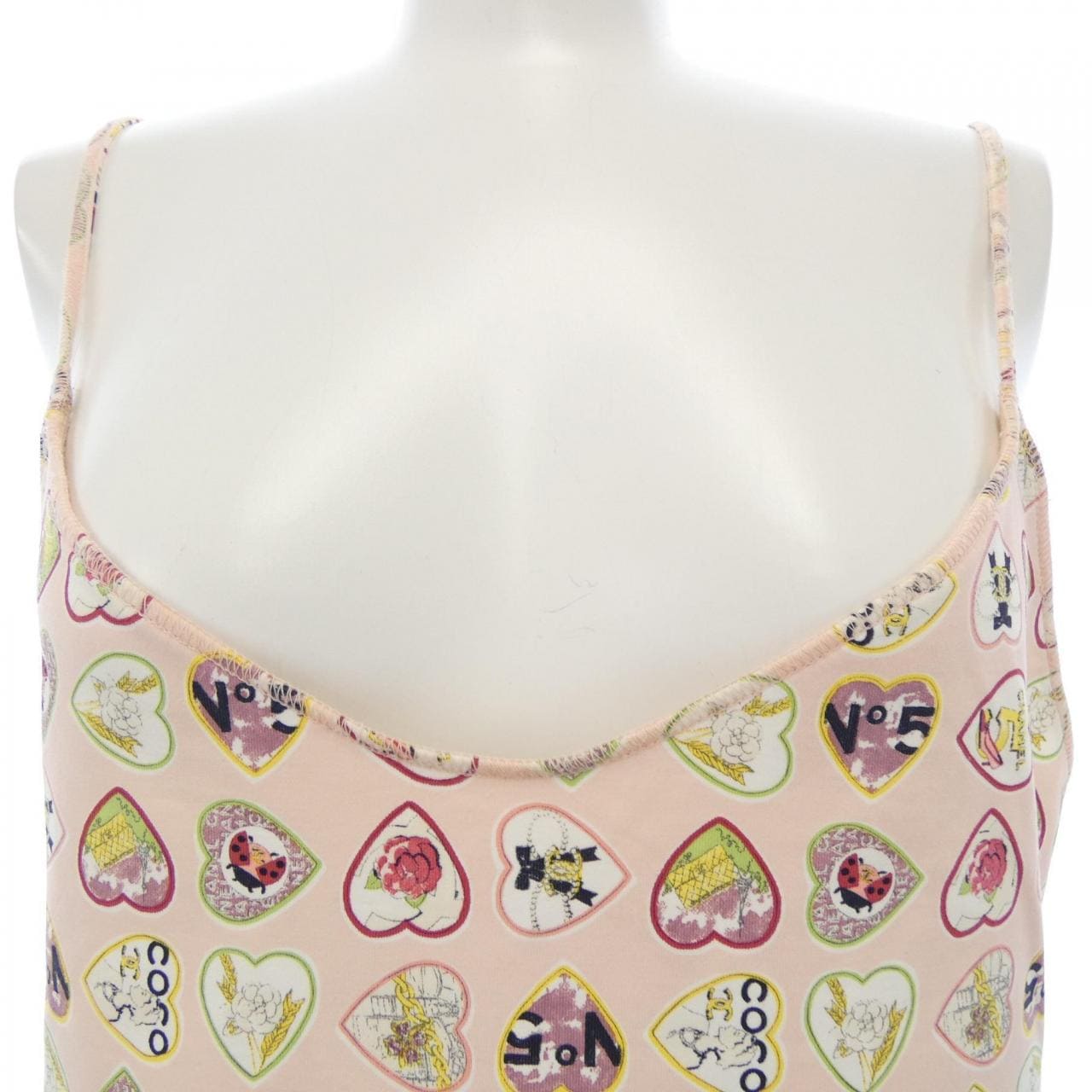 【ヴィンテージ】シャネル CHANEL VALENTINE HEART-PRINT P28222V18271 06P キャミソール