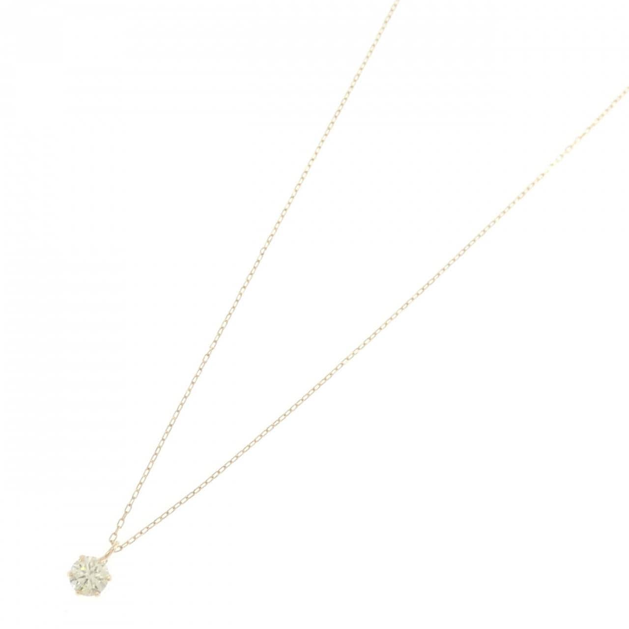 K18YG ソリティア ダイヤモンド ネックレス 0.18CT