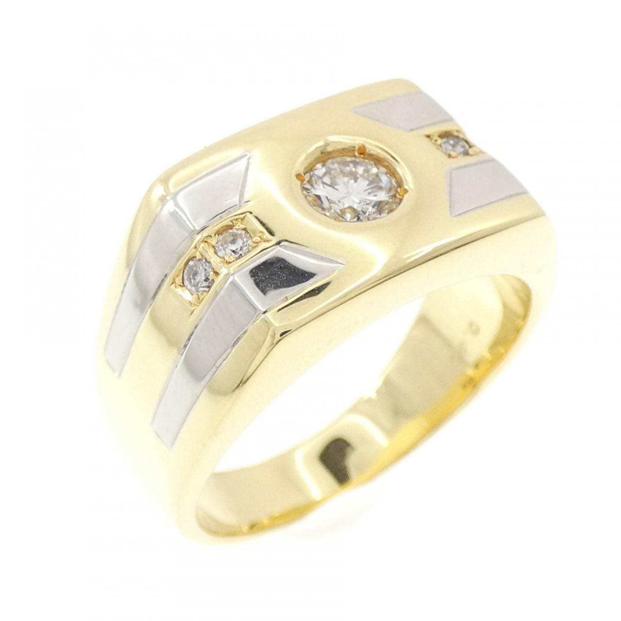 K18YG/PT900 ダイヤモンド リング 0.43CT